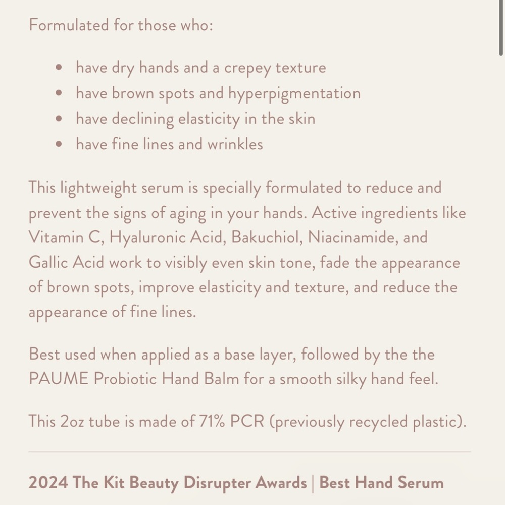 🌿 PAUME Renewing Hand Serum NEW - Picture 3 of 10